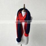 Multicolor or Pure Colour Genuine Rabbit Hair Ball Knitted Wool Scarf