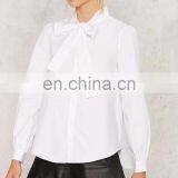 2016 New Designs White Long Sleeve Cotton Blouses for Women thumbnail-3