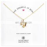 Fashion Jewelry Unicorn Pendant Charm Soft Enamel Necklace for Women/lady Sparking Gold Silver Horse Necklace thumbnail-4