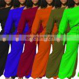 Wholesale Long Sleeves Tops And Loose Pants Work Clothing Two Piece Set For Women thumbnail-4