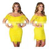 Fashion Women Sexy Tight Lace Dress thumbnail-2
