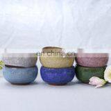 Extra Size Ice Crack Flowerpot With Tray Colorful Ice Crack Flowerpot With Bottom Support Colorful Ice Crack Glazed thumbnail-3