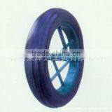Rigid Colorful Durable Specification Standard High Quality Rubber Wear-resisting Anti-wear Solid Rubber Wheel YSO014 thumbnail-1