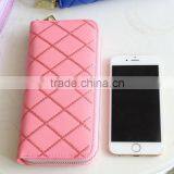 Flower PiNK and Black Multicolor Handbag Purse Wallet Caretera Para Dama Carteira Pu Leather Multifunction thumbnail-5