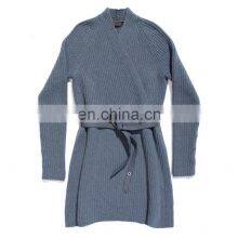 Long Open Women's Navy Blue Sweaters Cardigan thumbnail-1