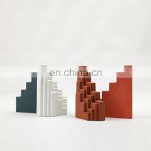 Morandi Color Stairs Shape Table Sculpture Home Accessories Ceramic Decor for Office thumbnail-1
