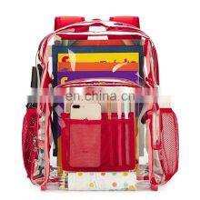 Custom Clear Pvc Waterproof, Backpack Large Capacity Black Children Unisex Backpack School Bags/ thumbnail-4