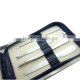 PU 8pcs Metal Frame Zipper Bag Wave Convex Texture Manicure Set Nail Clipper Set Quality Choice thumbnail-3