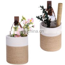 Multi-purpose Use High Grade Hanging Cotton Rope Storage Basket Household Storage Customized Color Custom Size Accepted 5-7 Days