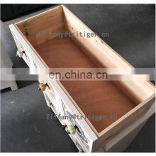 White Solid Wood Storage Cabinet Drawers Storage Wooden Cabinet thumbnail-3