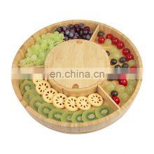 Rotating Bamboo Serving Tray and Cheese Serving Platter thumbnail-2