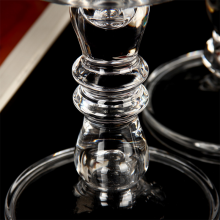Factory Wholesale Clear 19 cm 27 cm 35 cm Tall Glass Crystal Candle Holder Table Candles Gifts thumbnail-4