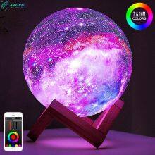 Personalized Photo Moon Lamp 16 Colors Remote Control Best 3D Printing Moon Light Lamp thumbnail-3