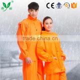 YANLI 100%waterproof,orange safety pvc vinyl reflective raincoat /reflective raincoat for adult