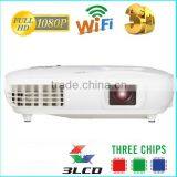 2014 New Arrival 3LCD 1080P 3000 High Lumen Led Projector/rear Projector Passive 3d