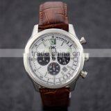 Fashion Sport Chronograph Men Watches Luxury Quartz Miyota Auto Date Stainless Steel Water Resistant Leather Sapphire Glass Lum thumbnail-3