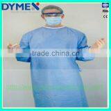 Disposable SMS Surgical Gown, Disposable CPE Surgical Gown With Thumb Loops, Microporous Disposable Surgical Gown