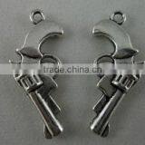 OEM Jewelry Findings Silver Western Metal Charms Gun Pistol Charm