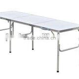 Silver Aluminum MDF Portable Folding Table Stall Table thumbnail-1
