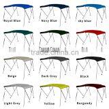 3 Bow Bimini Boat Top Cover With Rear Support Pole and Storage Boot, Color Grey, Pacific Blue, Burgundy,Navy,Beige,Forest Green thumbnail-2