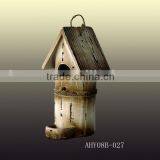 Classic Barrel House Shape Wood Birdcage thumbnail-1