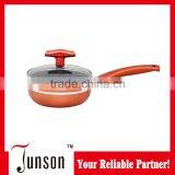 14cm Marble Coated Aluminum Sauce Pan/Induction Cookware Sauce Pot With Lid thumbnail-1