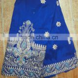 blue silk george lace for lady clothing