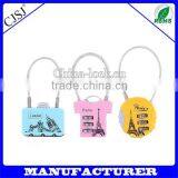 Cute 3-digital Code Retractable Steel Cable Lock thumbnail-1