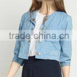 2016 Ladies Windproof Waterproof Cotton Jeans Short Jacket thumbnail-2