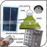 2 Color Emergency Portable Remote Control Rechargeable Tent Light 25 Led Solar Camping Light