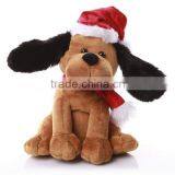 2015 Hot Sale Chrismas Toy for Gifts/ Christmas Dog Plush Toy/Plush Dog With Santa Hats thumbnail-1