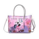 Trendy Ladies Printed Shoulder Bags Leather Handbags With Printing Pattern thumbnail-4