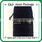 2015 Gold Printing Drawstring Velvet Bag for Wine Bottle Package thumbnail-4