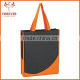 Promotional Non-woven Tote Shopper Bag With Accent Trim and Handles thumbnail-4