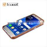 ICARER Oil Wax Real Leather Back Phone Case For Samsung Galaxy S7 Edge thumbnail-3