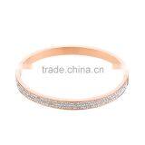 Fashion Vacuum Gold Stainless Steel Diamond Bangle thumbnail-4
