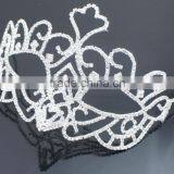 Unique Design Beautiful Silver Chaap Party Masks With Rhinestone H0805 thumbnail-2