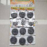 Stainless Steel Spiral Scrubber, Sponge Scourer, Plastic Mesh Scubber