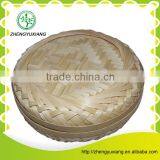 Hot Sale Mini Round Modern Bamboo Tea Sundries Basket With Cane thumbnail-3