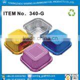 Foil Containers Square Small Aluminium Foil Pudding Cup Square Pudding Cup With Lid