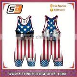 Stan Caleb 3D Digital Sublimation Print Plain Wrestling Singlet Single Jersey 3D Wrestling Singlets