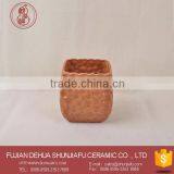 Square Shape Glazed Ceramic Strawberry Pots thumbnail-1