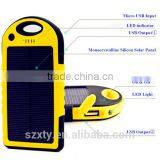Outdoor Use Solar Energy 5000mAh Power Bank With LED Torch thumbnail-3