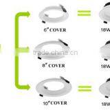 Singapore ,18W, 6inch or 8inch or 10inch Cover, Emergency LED Downlight Fitting With Samsung LEDs, Dimming Detachable Downlight thumbnail-5