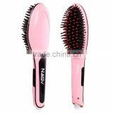 2016 New Arrive NASV Beauty Star Hair Straightener Brush Varity Color With Ceramic Rotataing and LCD Display Ionic Hair Straight thumbnail-3