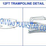 12FT Gymnastic Folding Trampoline Outdoor Jumping Trampoline thumbnail-6