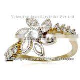 Flower Diamond Ring, Fancy Diamonds Ring, Diamond Ring Designs thumbnail-1