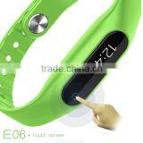 Bluetooth Waterproof Fitness E06 Smart Band Tracker Smart Watch With Oled Touch Panel for Mobile Phones thumbnail-3