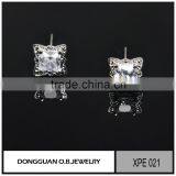 Small Quantity Order Zircon Earring Fashion Fancy Stud Earring thumbnail-6