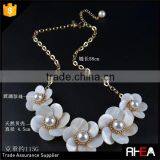 Lady Girl Party Shell Flowers Necklace,Handmade Fashion Pendant Necklace thumbnail-6
